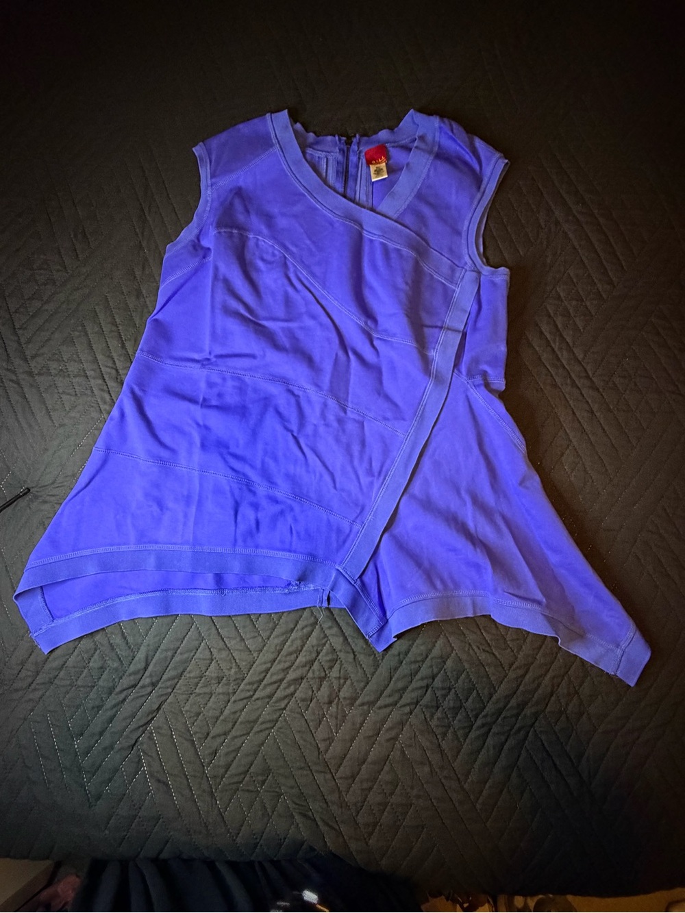 G.I.L.I. Sleeveless Violet Asymmetrical Tunic